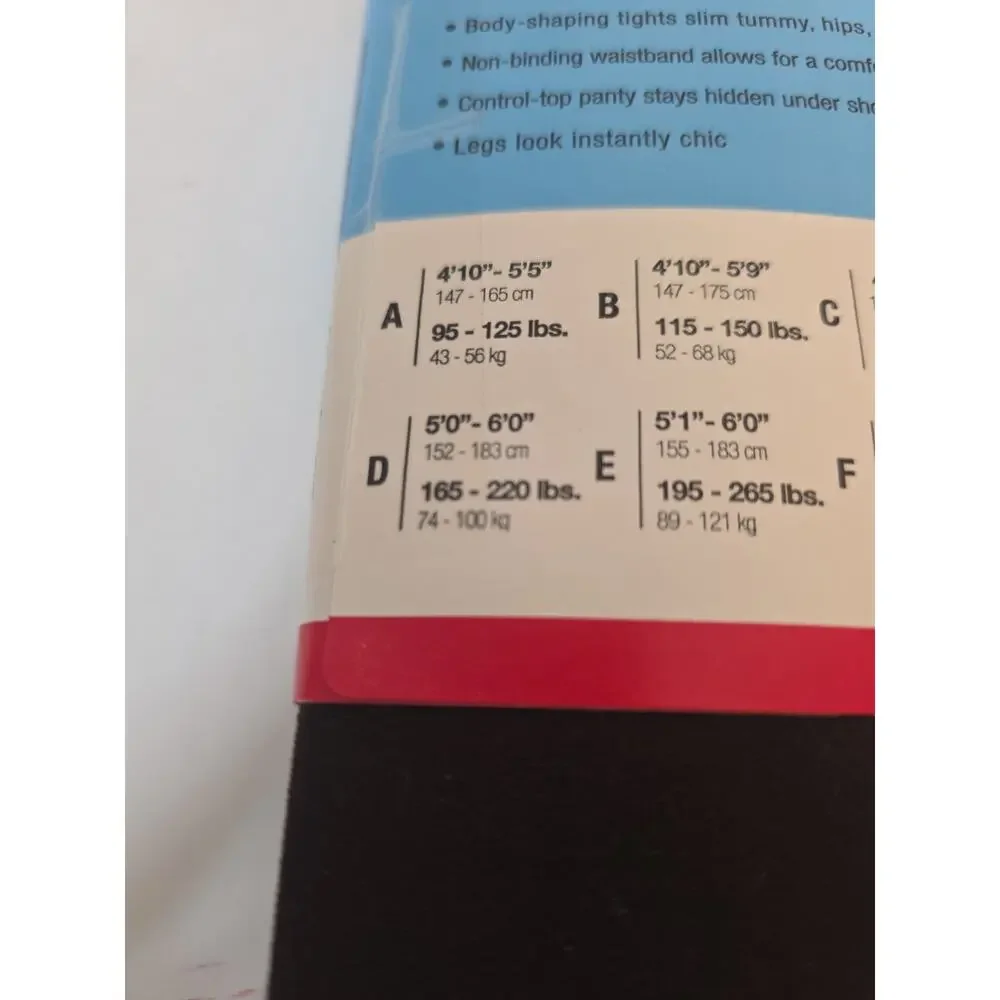 Spanx Shaping TIghts Brown Size D 50 Den Control Top Nylon Spandex NOS